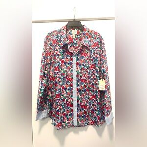 Brand new with tag St. John’s bay women multi floral long sleeve shirt size XXL